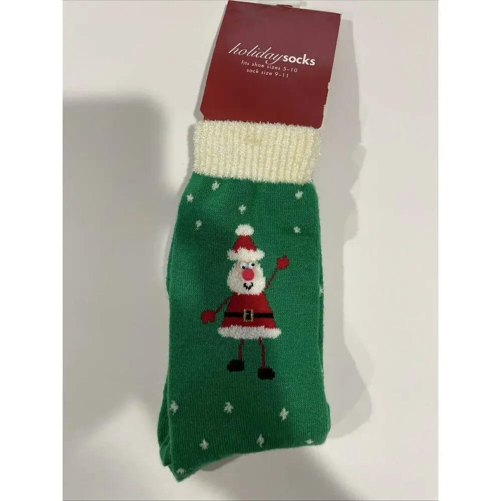 Christmas Santa Socks with Googly Eyes New Target Brand New Santa